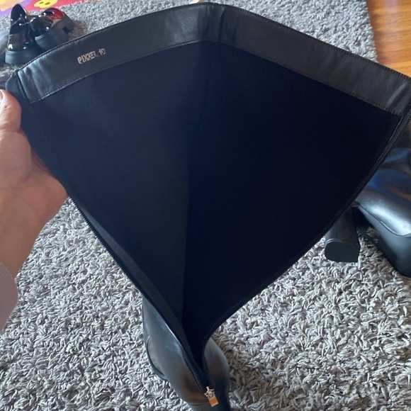 NWOT Princess Polly Keeley Block Heel Square Toe Boots Matte Black Size 10 - Picture 15 of 16